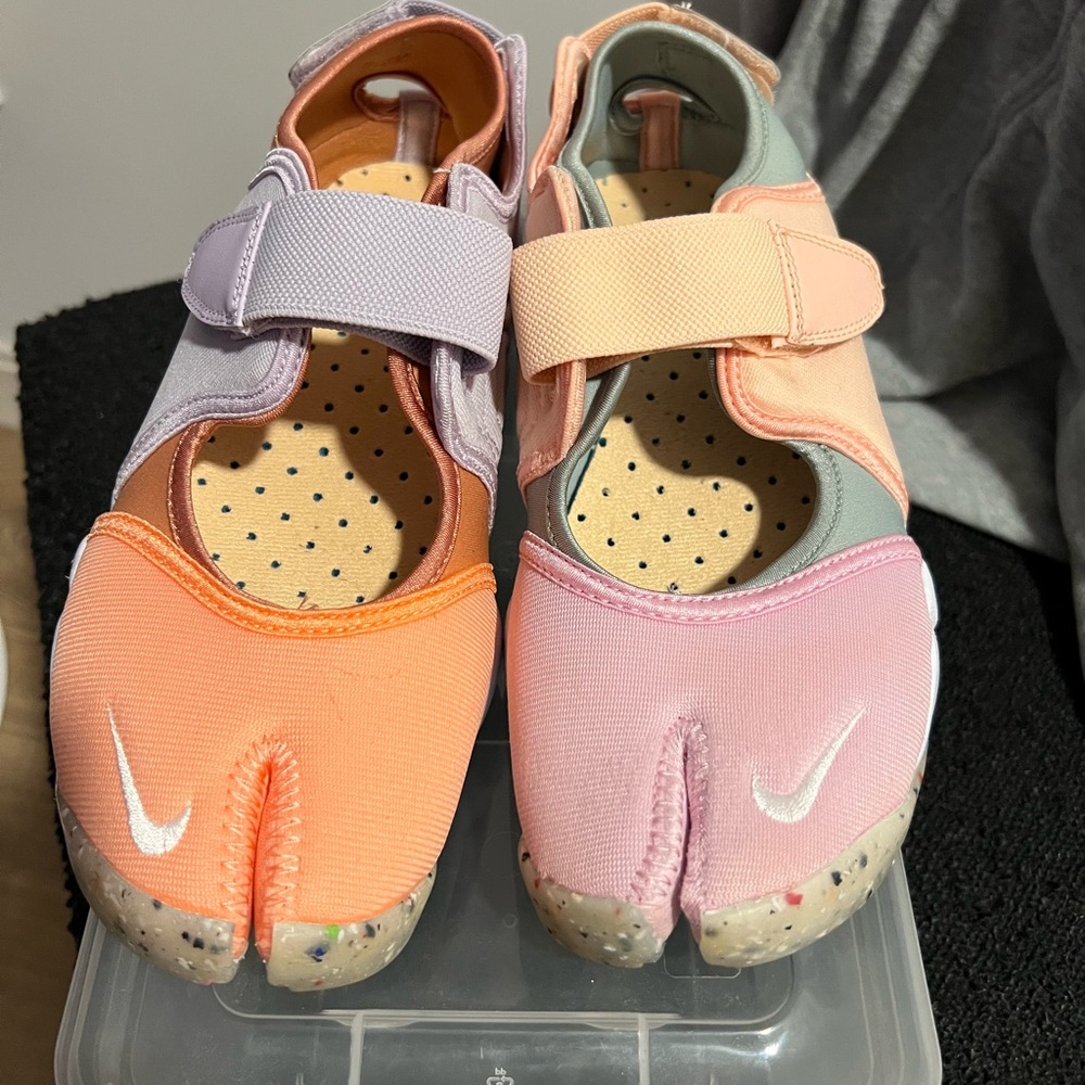 Nike Kids Split-Toe Sneakers - Orange and Pink